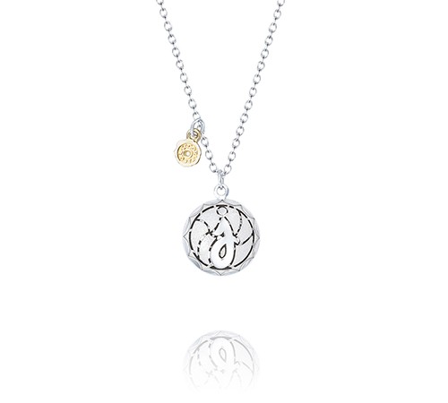 TACORI pendant with a stylized initial design