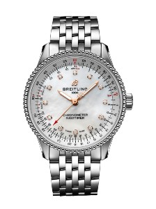 Men’s classic polished silver watch by Breitling