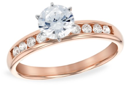Sidestone Modern Engagement Ring by Allison-Kaufman