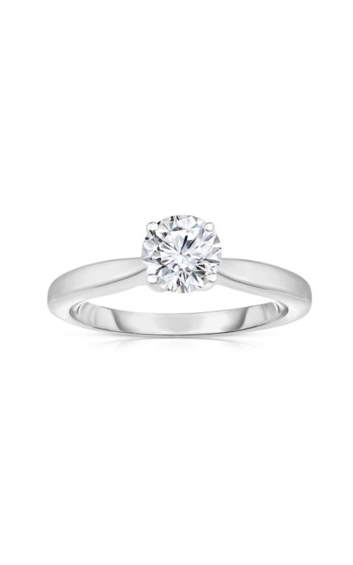 14k White Gold Lab Diamond Solitaire Engagement Ring