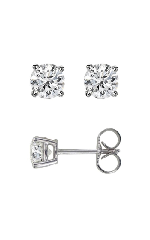 14k White Gold Lab Diamond Stud Earrings